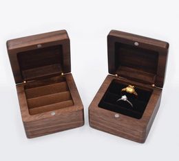 Jewelry Box Creative Wooden Ring Earring Box Pendant Jewelry Storage B0822