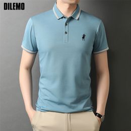 Top Grade Designer Brand Summer Mens Polo Shirts With Short Sleeve Turn Down Collar Casual Tops Fashions Men Clothing 220822