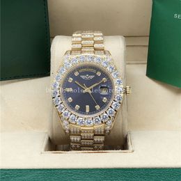 Full diamond blue dial President Watch 128238 Sapphire 43mm gold men automatic Box