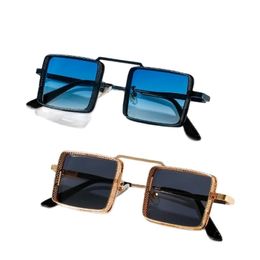 Punk Sunglasses Hollow Design Sun Glasses Square Anti-UV Spectacles Alloy Frame Eyeglasses