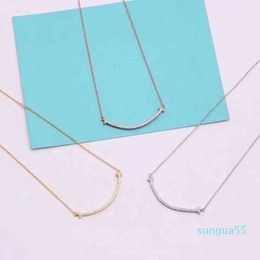 Famous Designer Woman Love Original Pendant Necklaces S925 Necklace Sexy Clavicle Smile Pendant Necklace