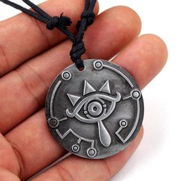 womens costume jewelry NZ - Pendant Necklaces The-Legend-of-Zeldas Breath Of The Wild Choker Necklace For Men Women Vintage Sheikah Eye Cosplay Jewelry Gift204B