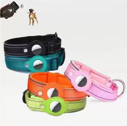 Dog Collars Pet Tracker Loop Holder Cases GPS Locator Airtag Protective Nylon Pet Cat Collar