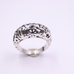 Cluster Rings Pure 925 Sterling Silver Ring Width 8mm Hollow Flower Pattern For Woman US Size 5-10