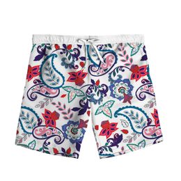 New Fashion 3D Print Paisley Bandana Woman Men Summer Beach Loose Shorts Casual Pants Polyester Plus Size S-7XL 008