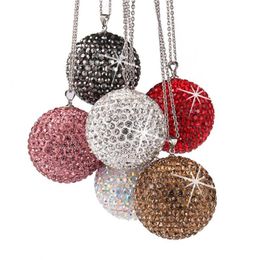 Interior Decorations Pcs Car Crystal Ball Pendant Diamond-encrusted Rearview Mirror Ornaments AccessoriesInterior