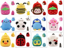 2022 Plush Toy Children's Plush backpack cartoon animals backpacks Stuffed Doll High-quality three-dimensional pp cotton Short plushs For kids gifts 33