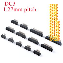 Other Lighting Accessories 10Pcs DC3 1.27 Mm Pitch IDC Box Pin Header Connector Straight Double Row Male Socket Curved Shrouded HEADERS 2x3-