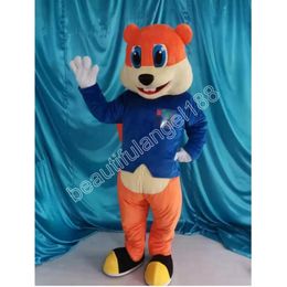 Halloween Orange Squirrel Mascot Costume Top quality Cartoon Plush Anime theme character Christmas Carnival Adults Birthday Party Fancy Outfit