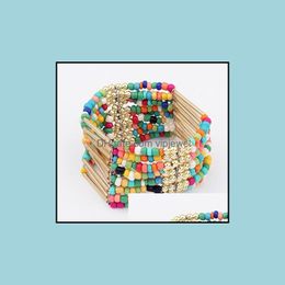 Beaded Strands Bracelet Bangle For Women Men Fashion Jewellery Daisies Murano Glass Crystal Charm Bracelets European Fits Bea Vipjewel Dhood