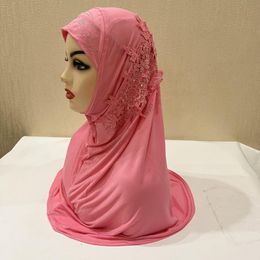 Ethnic Clothing African Head Wraps For Black Women Pretied Turban Stretch Headband Tie Sleeping Muslim Plain Jersey Scarf Hijab WrapEthnic