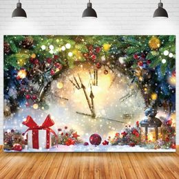 Party Decoration Clock Year Backdrop Christmas Bouquet Gift Happy Background Family Portrait Poster PocallParty DecorationParty