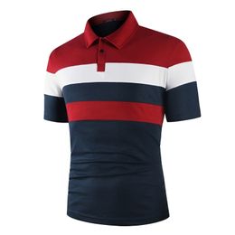 24Color Men Polo Men Shirt Short Sleeve Polo Shirt Contrast Colour Polo Clothing Summer Streetwear Casual Fashion Men tops 220822