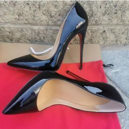 Luxury Stiletto High Heel Shoes Pointed Toes Pumps Patent Leather shoes designer bag