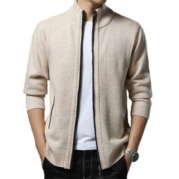 Men's Jackets Men's Cardigan Knitted Sweater Men Clothing Zipper Knitted Sweater Fleece Homme Casual Sweaters Trend Casual Jacket 4XL LL220826