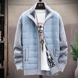 Men's Jackets Autumn Korean ONeck Men's Sweaters with Thick and Velvet Men's Cardigan Knitted Sweatercoats Solid Jacket Male M3XL 8806 220826