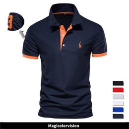 Men's Polos Cotton t-shirts Polo Shirts for Men Casual Solid Colour Slim Fit Mens Polos Summer Fashion Brand Men Clothing 220826