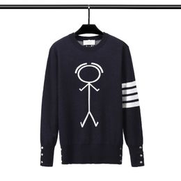 Men's Sweaters Men Pullover Wool Sweater ONeck Casual Knitted Small Cartoon Men Top Long Sleeve Sweatshirt Korean Design High Quality 220826