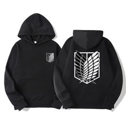 Men's Hoodies Sweatshirts Attack on Titan Men's Hoodie Anime Hoodies Men Women Streetwear Pullover Harajuku Hoodies Sweatshirt Clothes 220826