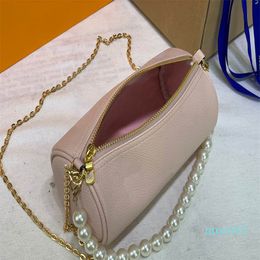 Evening Bags Designers Pearl string handle Handbag Mini Vintage Drum Cylinder