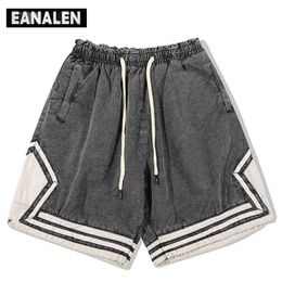 Men's Shorts Harajuku Retro Sports Basketball Casual Shorts Men's Oversized Streetwear Japanese Style Bermuda Fashion Cropped Pants Running T220825