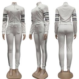 Sexy Womens Tracksuits Casual JACKETS Pants 2 Piece Suits Letter Printing Jogging Jogging Set Tops trousers sports suit Clothing Mujer Long Sleeve O-Neck Shirts Pant