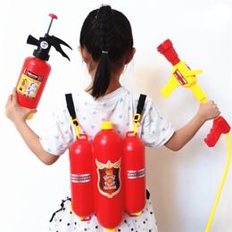 Gun Toys Firefighter Fire Extinguisher Water Backpack Toy Children Outdoor Role Playing Pool 220826