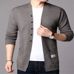 Men's Jackets Autumn Winter Men's Long Sleeved Slim Fashion Casual Jacket Casaco Masculino Sweater Clothes Kardigan Erkek Giyim Wool Knit LL220826