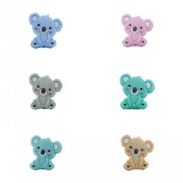 Baby Teethers Teething Toys Cartoon Mini Animal Panda Koala Silicone Teether Beads Kids Teethings Toddler Toy DIY Teether Infants 1884 Z2