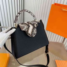 Designer Tote Bag Designers top quality Handbag Women Leather Handbags Classic Large Capacity Snake Pattern Lady Purse 220829