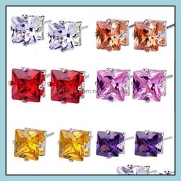 Stud Pretty Earrings For Woman Chic Shimmer Plated Gold Bow Cubic Crystal Rhinestone Drop Delivery 2021 Jewellery Newdhbest Dhfdu