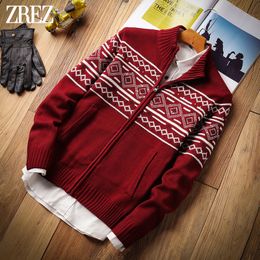 Men's Jackets ZERZ Men Winter Fall Thick Warm Knitwear 100 Acrylic Vintage Sweater Cardigan Men Casual Fashion Classic Sweaters Men 220826