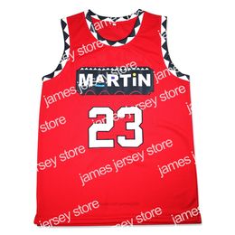 College Basketball Wears Mens TV Show Martin Payne #23 Basketball Jersey All stitched Red Jerseys Shirts Size S-3XL Top Quality