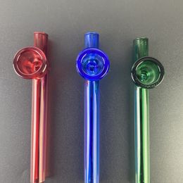 Red Blue Green Smoking Pipe 10cm High borosilicate color tobacco glass pipe manufacturers in china handmade Smoking pipe