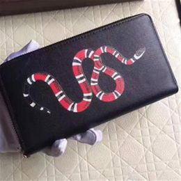 ladies large wallets Canada - 2019 classic new famous designer large-capacity wallet ladies men's clutch bag fashion temperament with box LOGO SNAKE BE239I