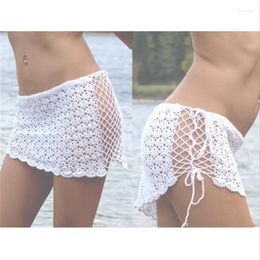 Skirts Fashion Womens Sexy Summer Crochet Sports Shorts Casual Beach Running Lace See Through Slim Mini Wear