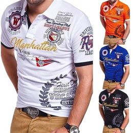 Men's Polos ZOGAA Men's Fashion Stylish graphic printing Short-sleeved Polo Shirts 220826