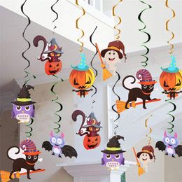 Party Decoration 6pc Ceiling Hanging Swirl Halloween Home Horror House Festival Supplies DIY Event Ornaments 220826