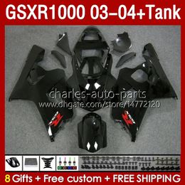 Injection Mould Fairings For SUZUKI GSXR-1000 K 3 GSXR 1000 CC K3 GSXR1000 2003 2004 Body 147No.100 GSX-R1000 1000CC 03 04 GSX R1000 2003-2004 OEM Fairing & Tank glossy black