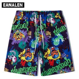 Men's Shorts Vintage Graffiti Anime Skull Hawaii Beach Shorts Men's Oversized Surf Fashion Pants Running Sports Basketball Shorts Bermuda T220825