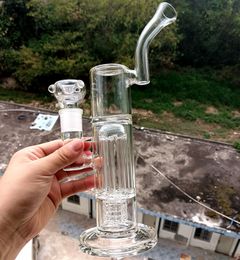 12.5 inch Thick Glass Water Bong Hookahs with Tree Arm Perc Tyre Recycler Pipes with Female 18mm Joint