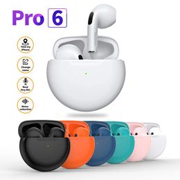 AirPro 6 TWS Wireless Headphones with Mic Fone Bluetooth Earphones Sport Earbuds Pro6 Pro Chip Transparency Headphones Rename GPS Wirless Bluetooths