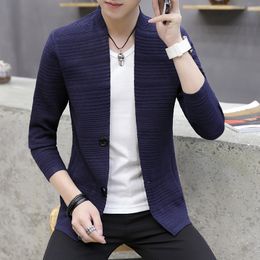 Men's Jackets HOO knitting cardigan male vneck outer wear in the spring and autumn light fashion handsome recreational sweater 220826