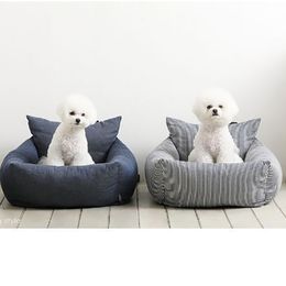 Dog Carrier Car Seat Bed Travel for Medium Front/Back Seats Indoor/Cars Use Pet Beds Cover Removable Dogs Bed 20220826 E3