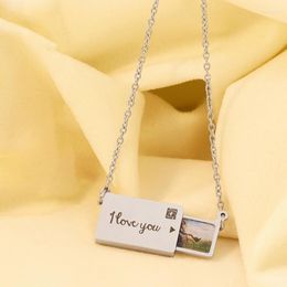 Pendant Necklaces Adjustable Accessory Plated Envelope Necklace For Valentines Day