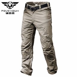Men's Pants PAVEHAWK Summer Cargo Men Khaki Black Camouflage Army Tactical Military Work Casual Trousers Jogger Sweatpants Streetwear 220827