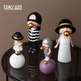 Decorative Objects Figurines TANGCHAO Home Decoration Bubble Girl Modern Creativity Accessories Room Decor 220827