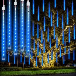 Strings 50CM 384 LED Outdoor Meteor Shower Rain Light Waterproof Icicle Snow Falling Raindrop String Christmas Tree Garland