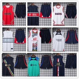 Mens sleeveless football training Tracksuits kit 2022Parise summer shirt shorts soccer vest T-shirt jogging tracksuits suit