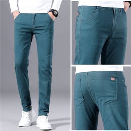 Men's Pants Trousers Spring Autumn Casual Sports Slimming Straight Tube Small Leg 28 38 Men 220827